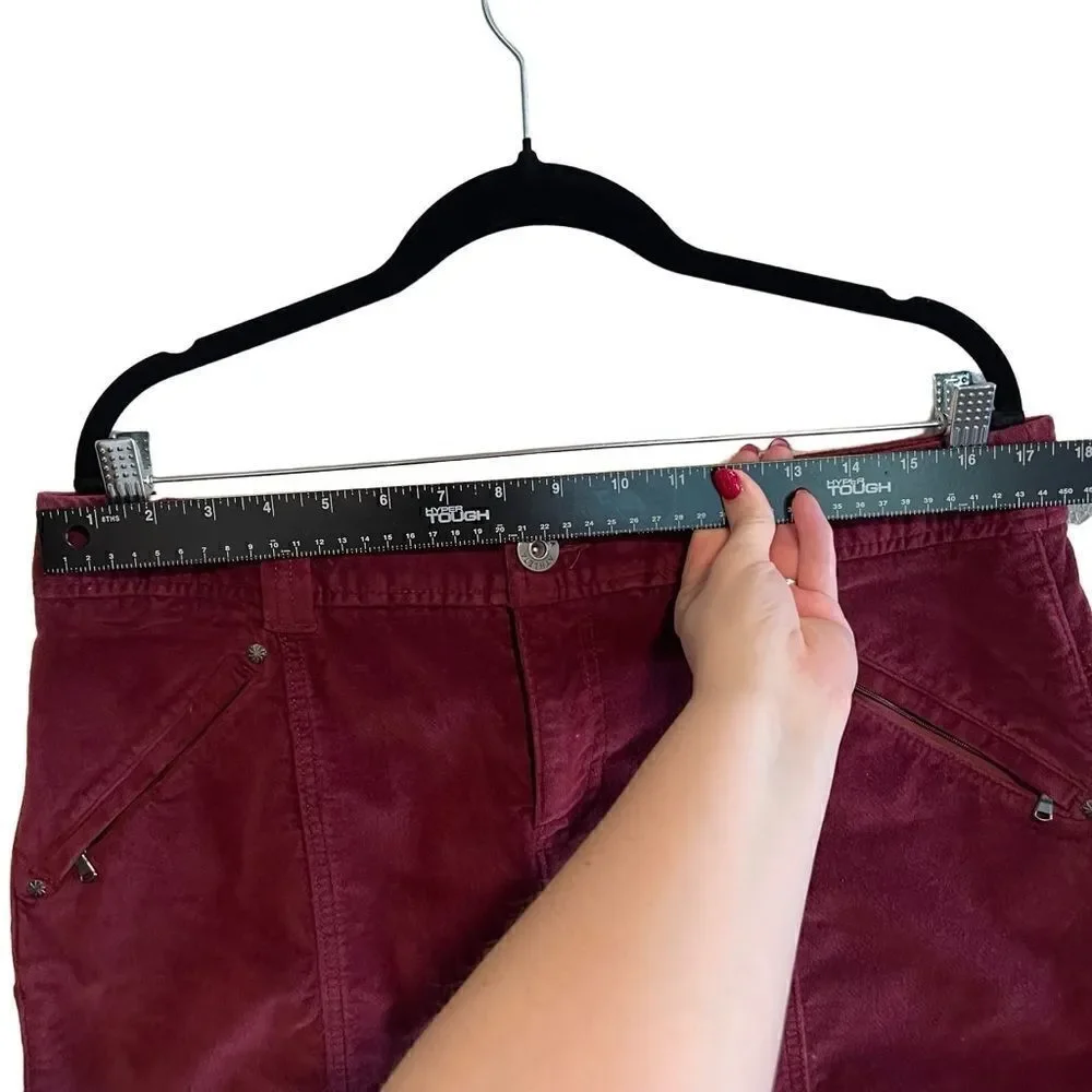 Athleta- Women’s Roseville Cherrywood Velvet Skirt, Size 14